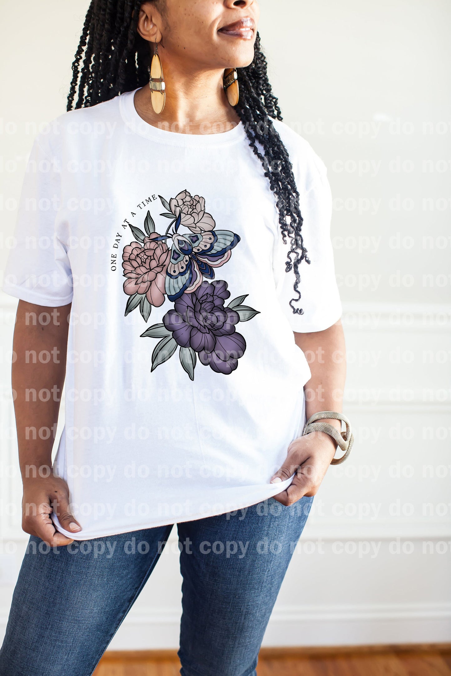 One Day At A Time Flowers And Butterfly Dream Print or Sublimation Print