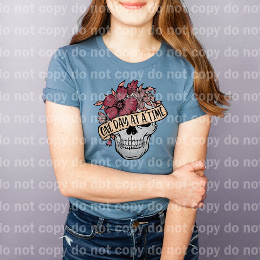 One Day At A Time Distressed Full Color/One Color Dream Print or Sublimation Print