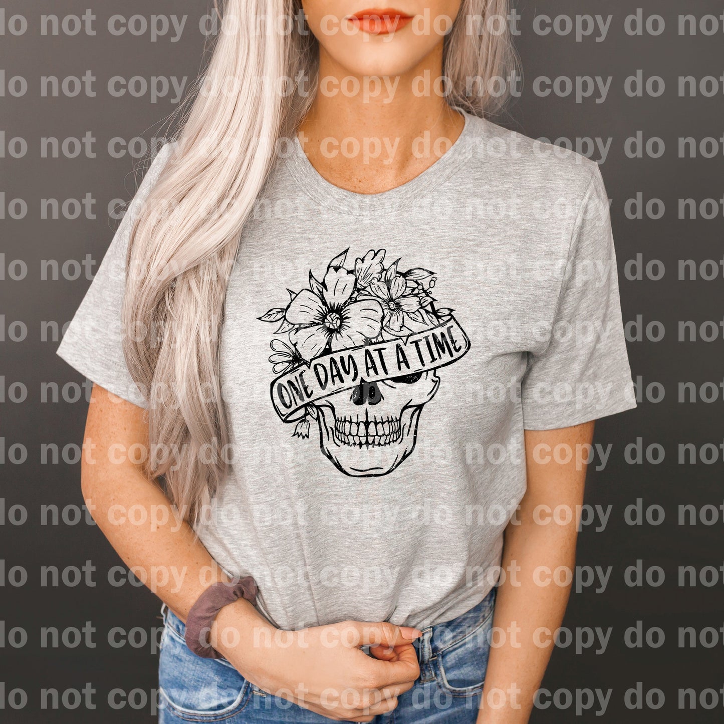 One Day At A Time Distressed Full Color/One Color Dream Print or Sublimation Print
