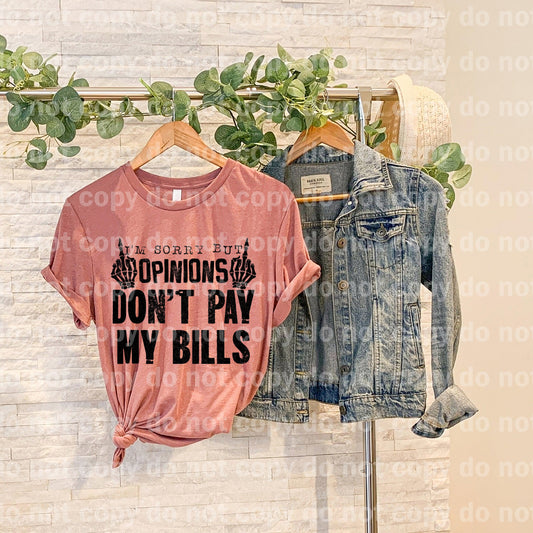 I'm Sorry But Opinions Don't Pay My Bills Skellie Peace Sign/Middle Finger Dream Print or Sublimation Print