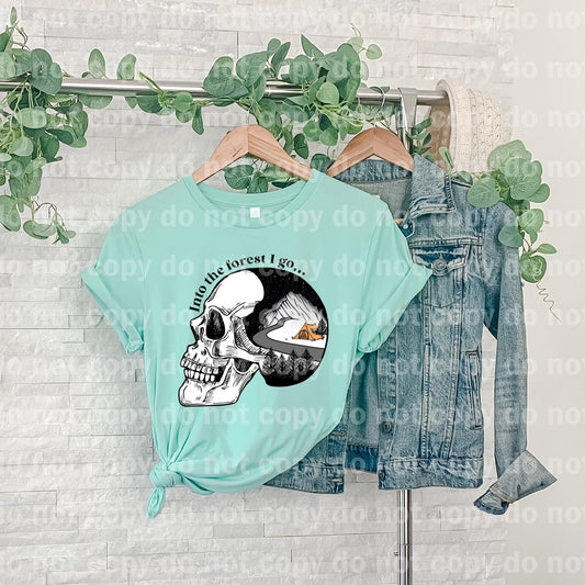 Into The Forest I Go Outdoorsy Skull Dream Print or Sublimation Print