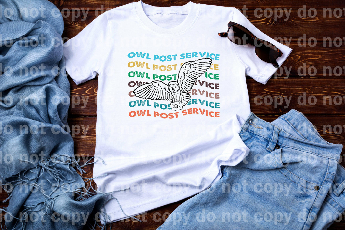 Owl Post Service Wavy Word Stack Dream Print or Sublimation Print