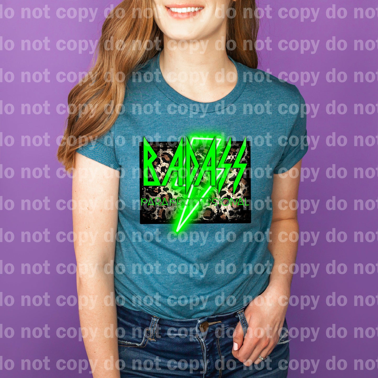 Badass Paraprofessional Neon Green Dream Print or Sublimation Print