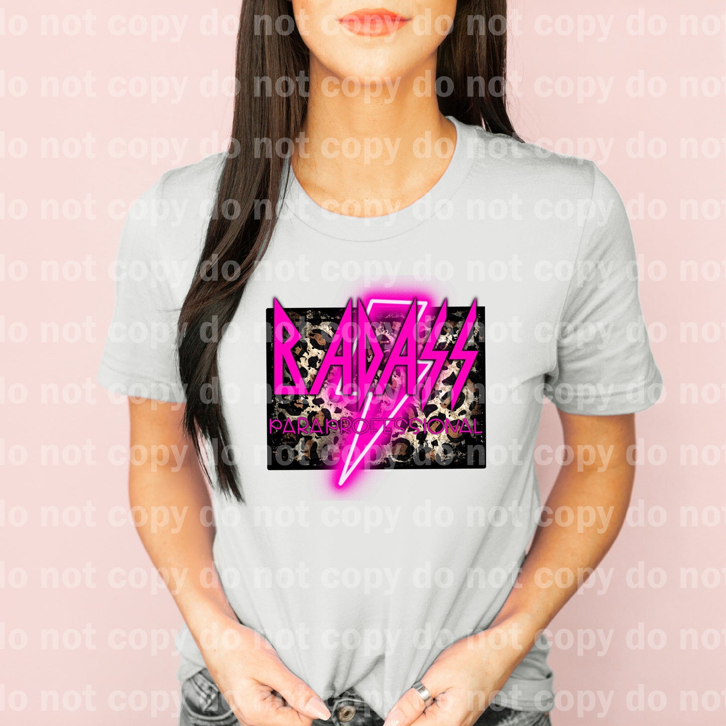 Badass Paraprofessional Neon Pink Dream Print or Sublimation Print