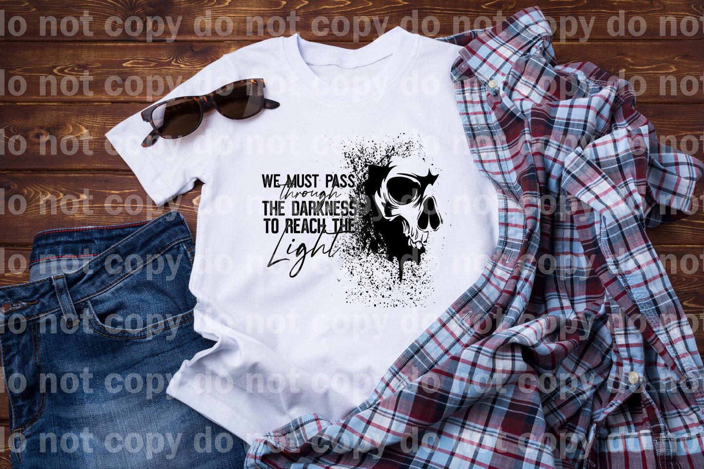 Debemos atravesar la oscuridad para llegar a la luz Disperse Skull Dream Print o Sublimation Print