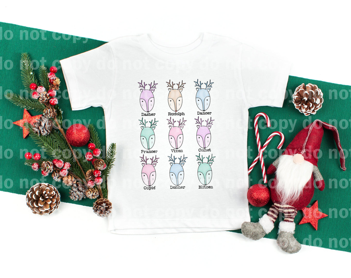 Pastel Reindeer List Dream Print or Sublimation Print