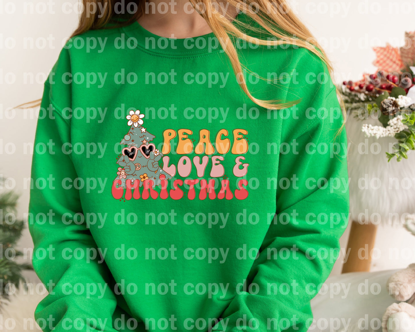 Peace Love And Christmas Dream Print or Sublimation Print