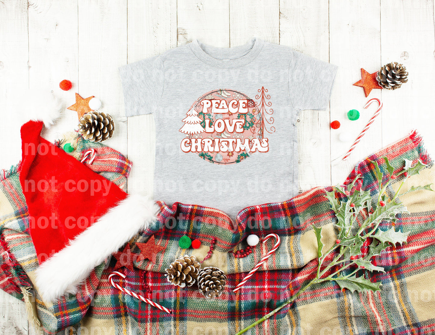 Peace Love Christmas Dream Print or Sublimation Print