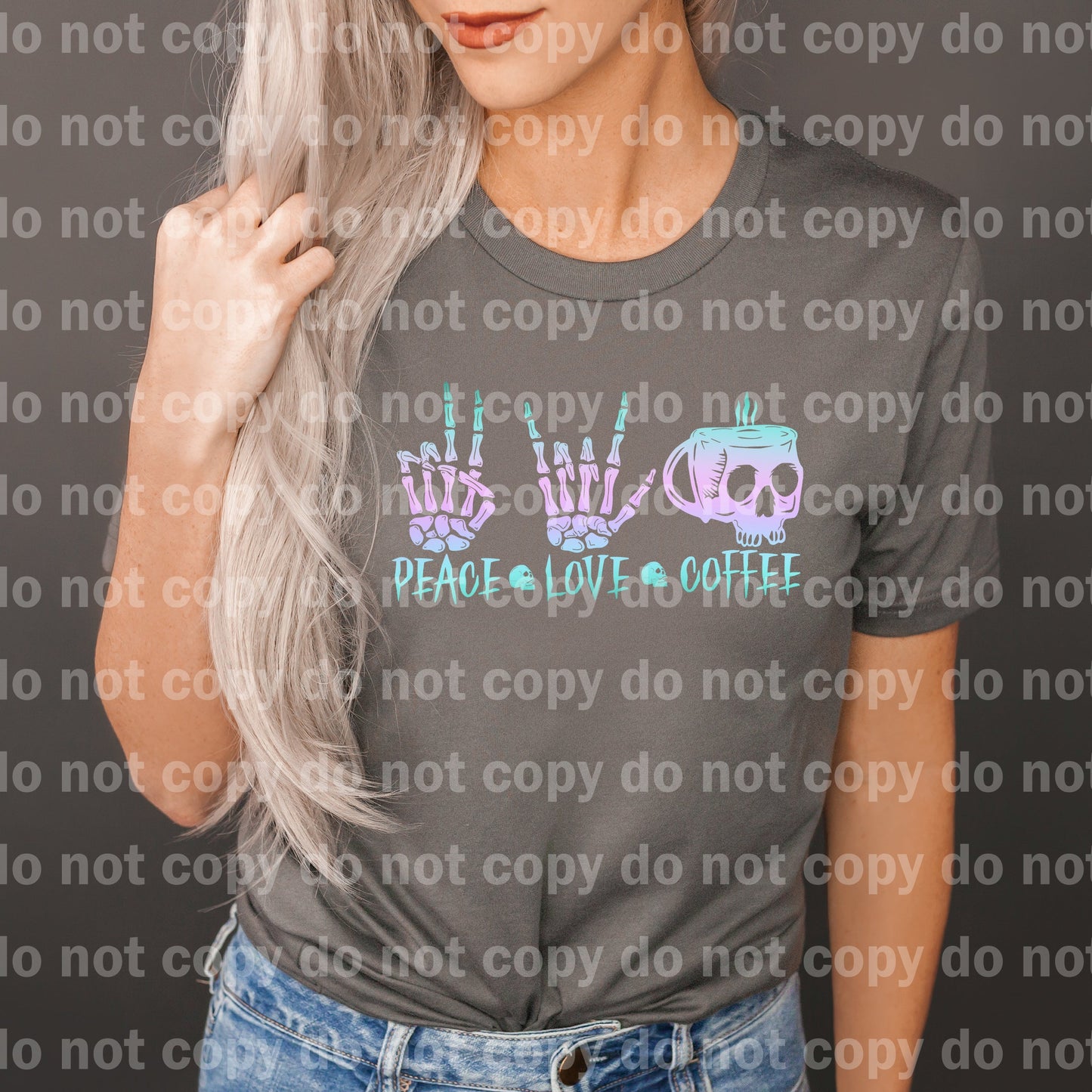 Peace Love Coffee Full Color/One Color Dream Print or Sublimation Print