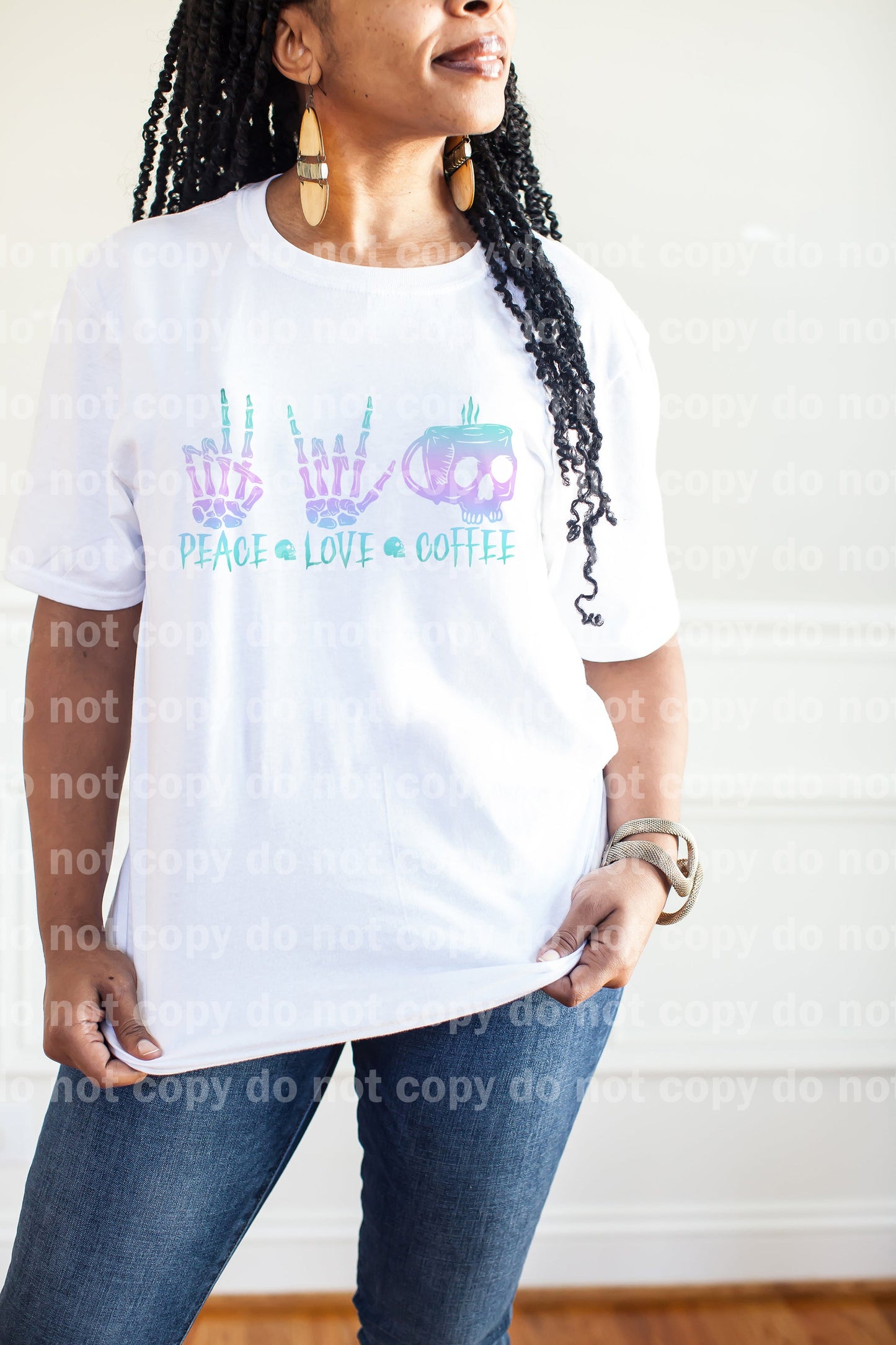 Peace Love Coffee Full Color/One Color Dream Print or Sublimation Print