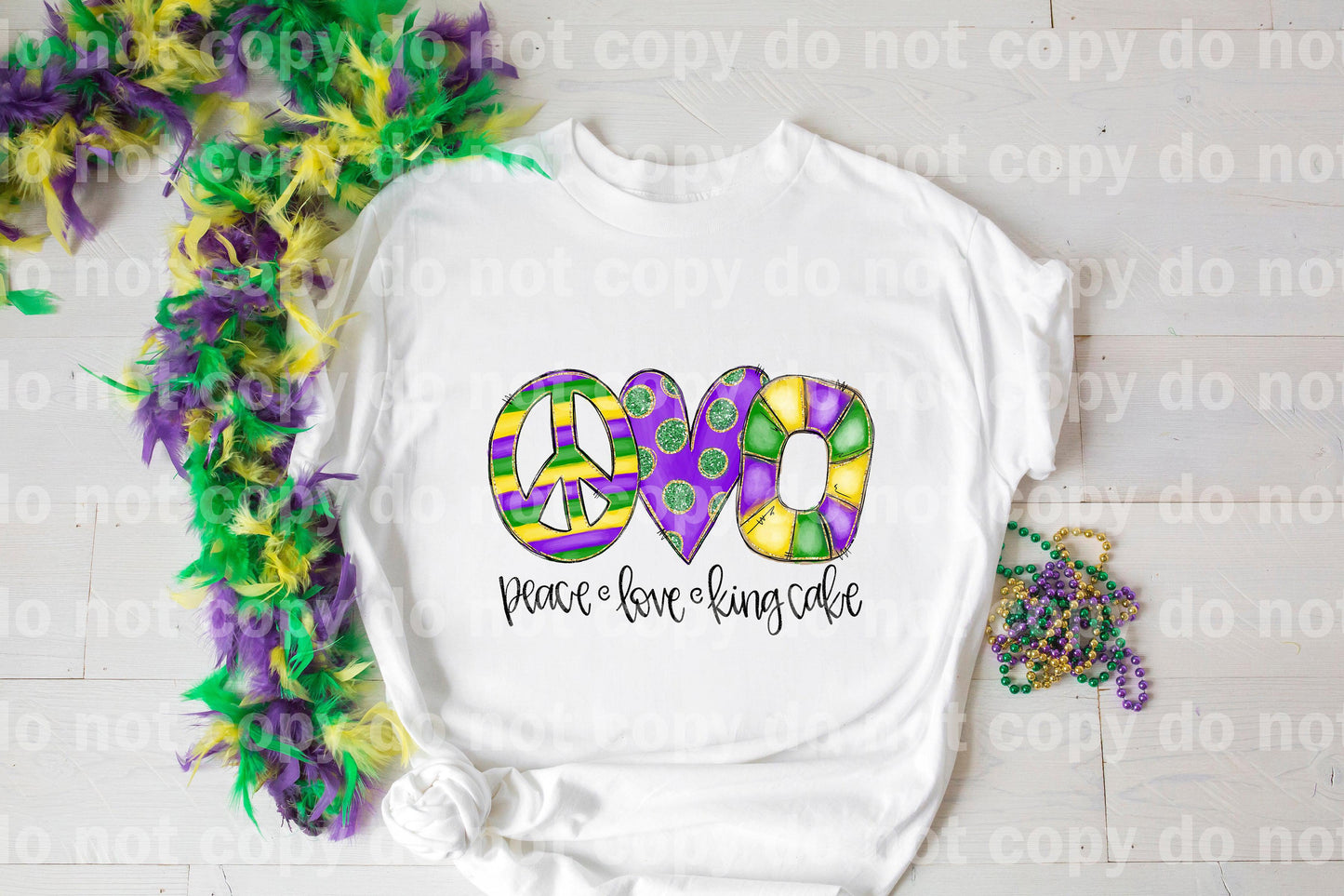 Peace Love King Cake Dream Print or Sublimation Print