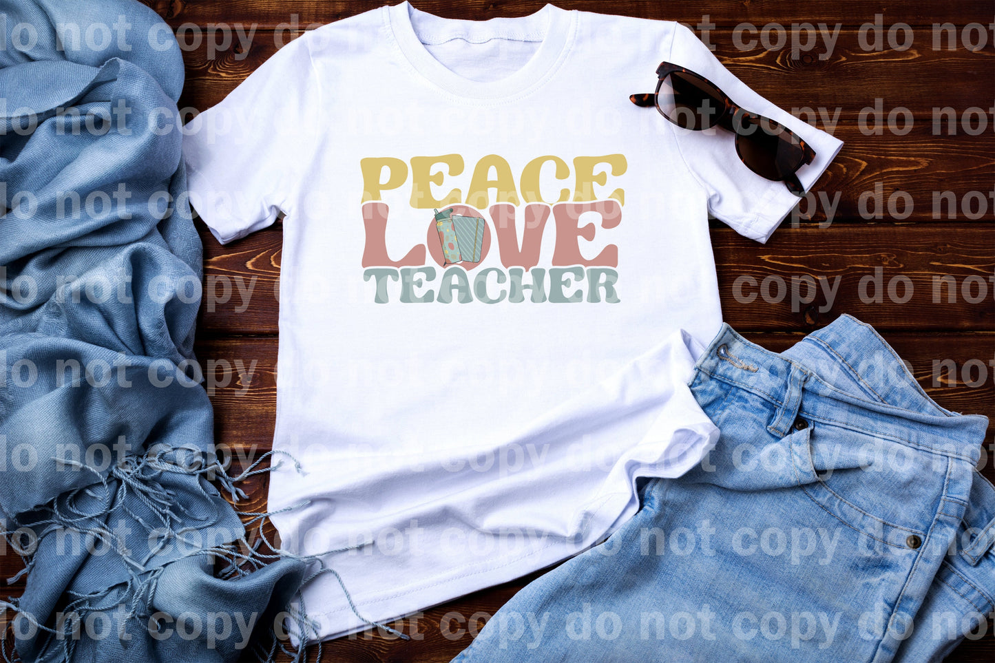 Peace Love Teacher Dream Print or Sublimation Print