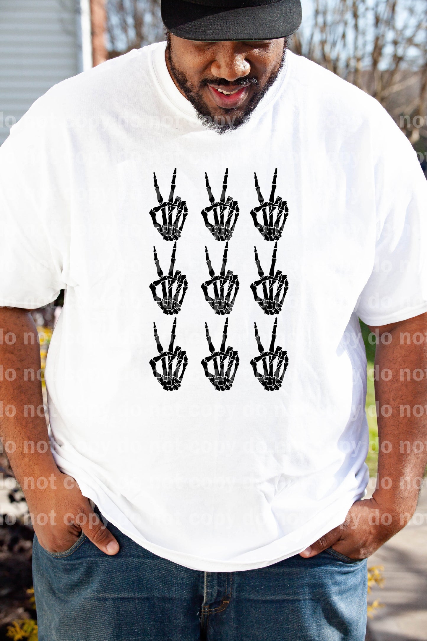 Peace Skellie Hand Full Color/One Color Dream Print or Sublimation Print