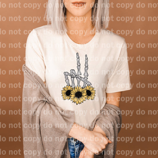 Peace Skellie Girasol a todo color/Impresión de sueños de un color o impresión por sublimación