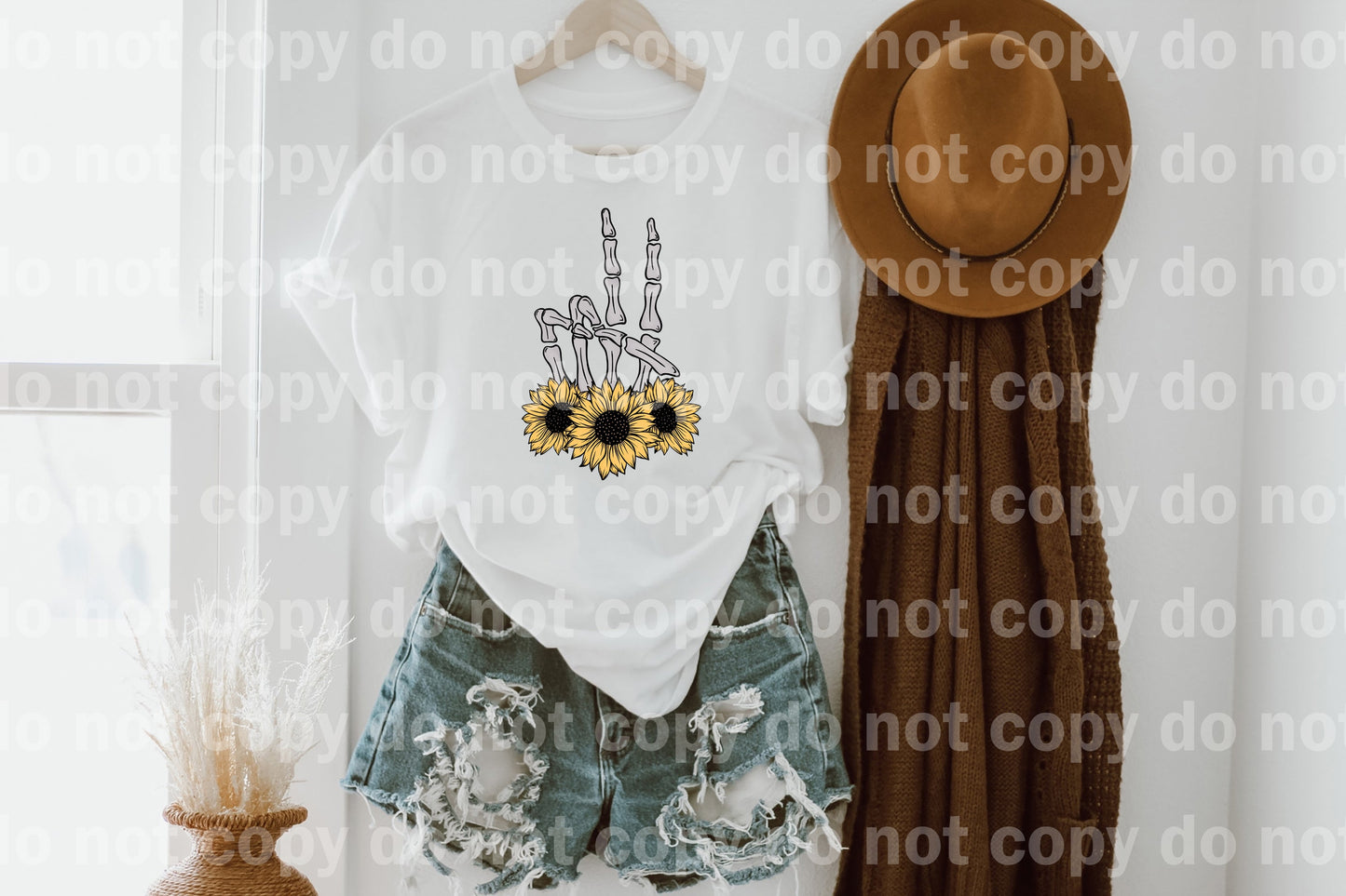 Peace Skellie Girasol a todo color/Impresión de sueños de un color o impresión por sublimación