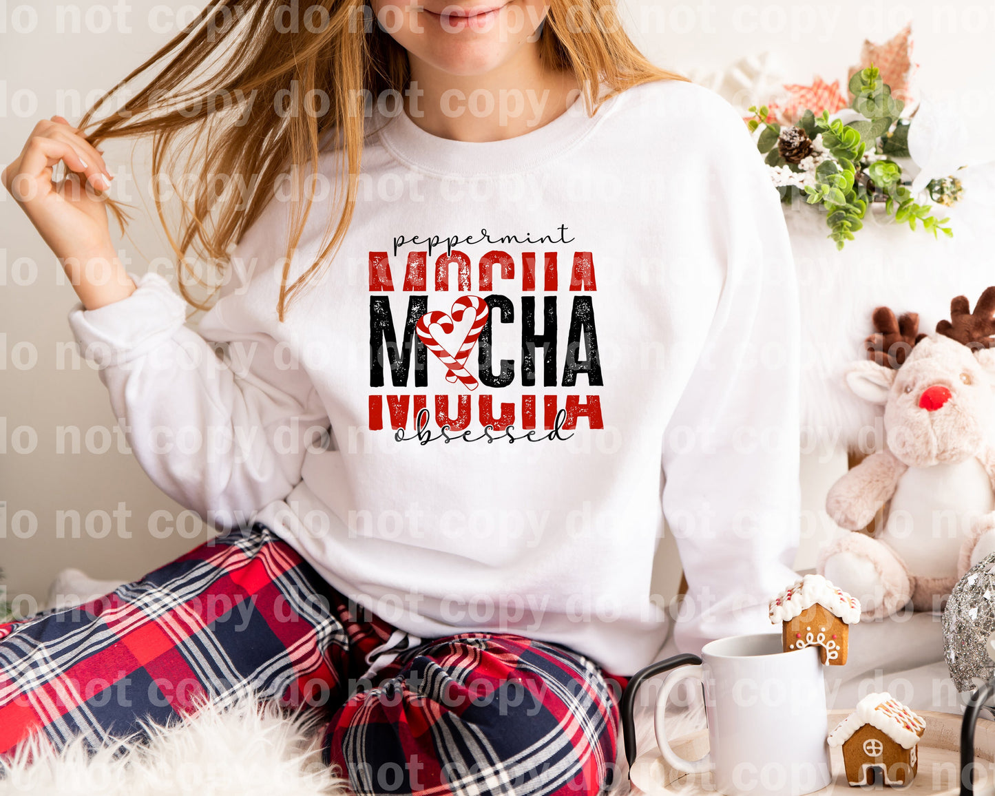 Peppermint Mocha Obsessed Distressed Dream Print or Sublimation Print