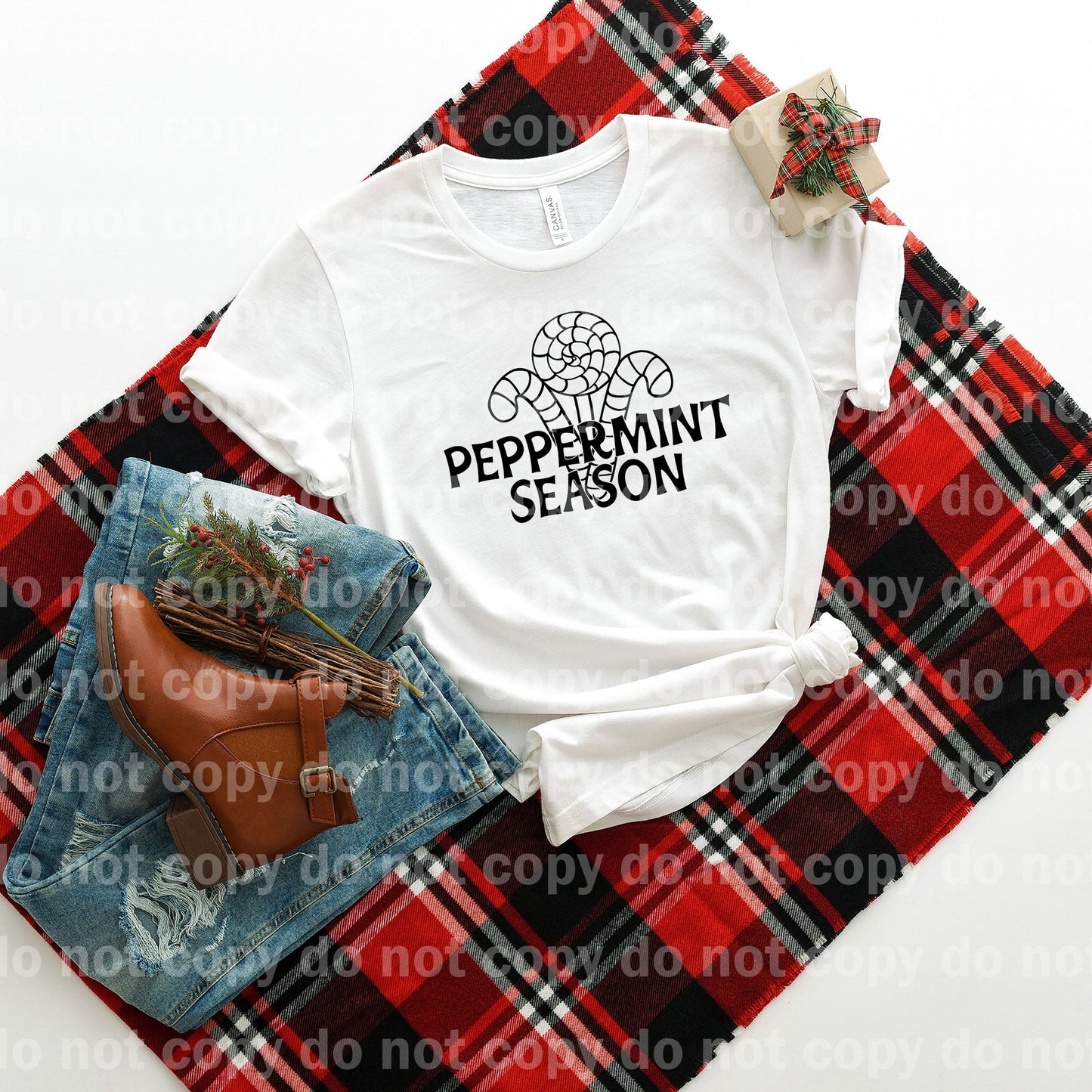 Peppermint Season Candy Canes Full Color/One Color Dream Print or Sublimation Print