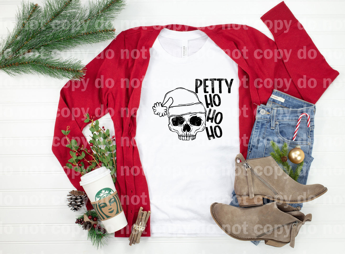 Petty Ho Ho Ho Distressed Full Color/One Color Dream Print or Sublimation Print