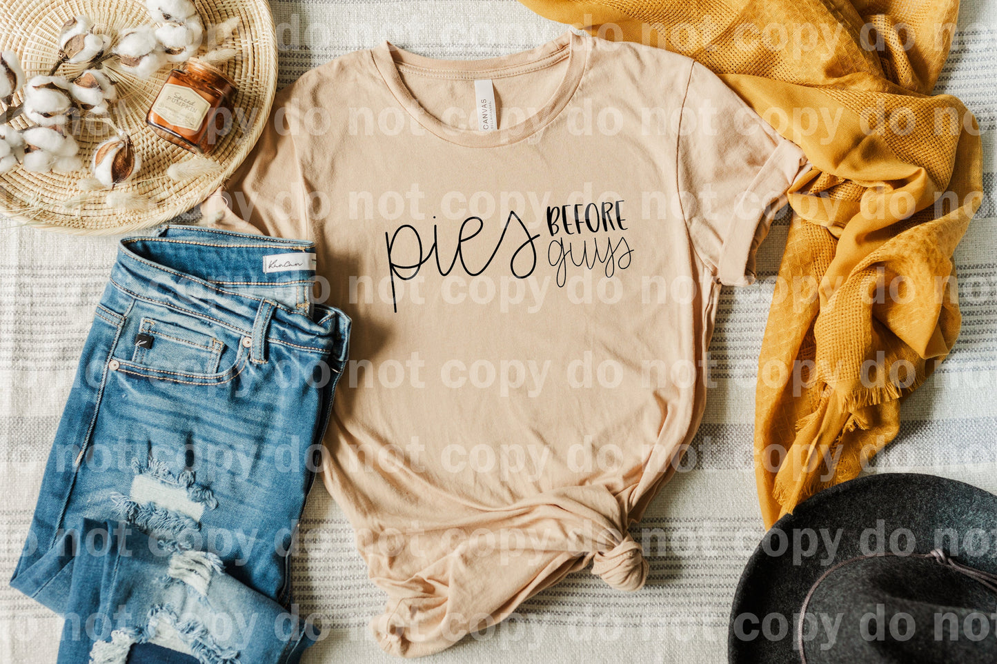 Pies Before Guys Typography Black/White Dream Print or Sublimation Print