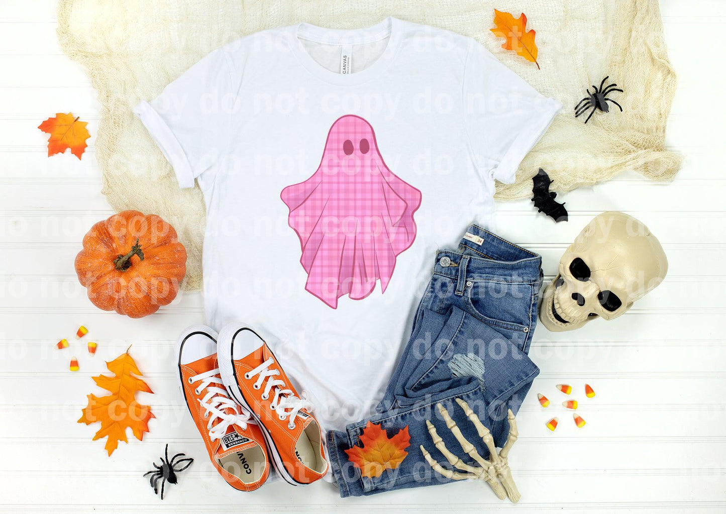 Pink Plaid Ghost Dream Print or Sublimation Print