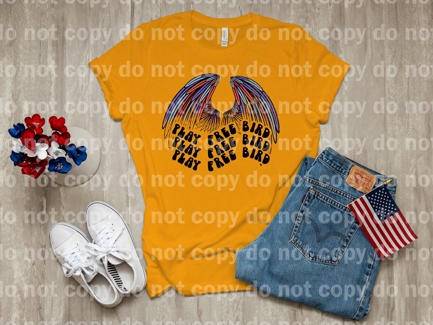 Play Free Bird Wings Full Color/One Color Dream Print or Sublimation Print
