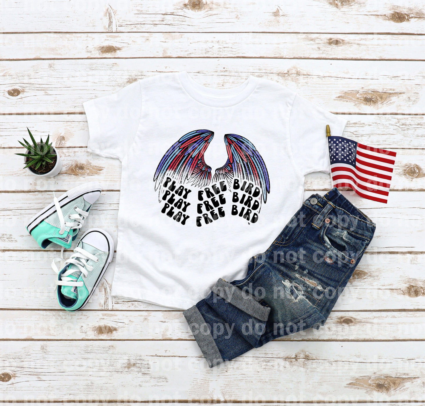 Play Free Bird Wings Full Color/One Color Dream Print or Sublimation Print