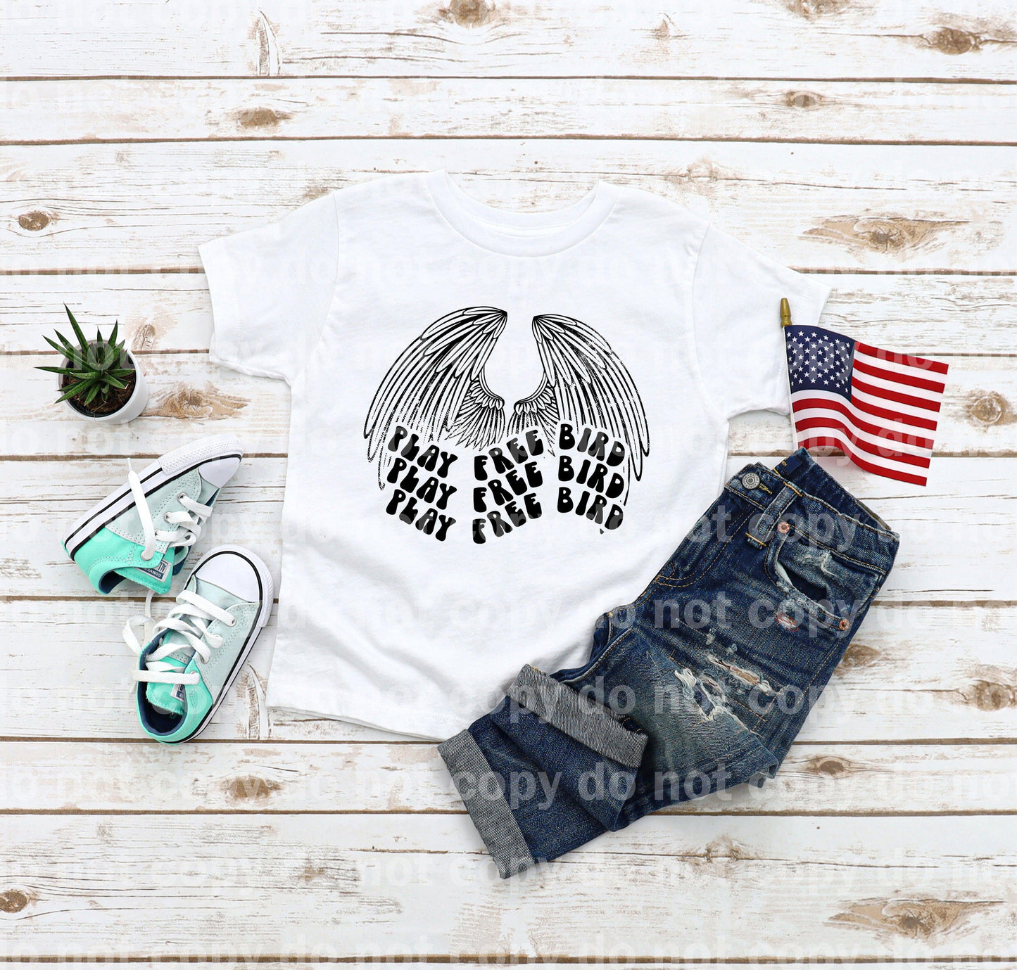 Play Free Bird Wings Full Color/One Color Dream Print or Sublimation Print