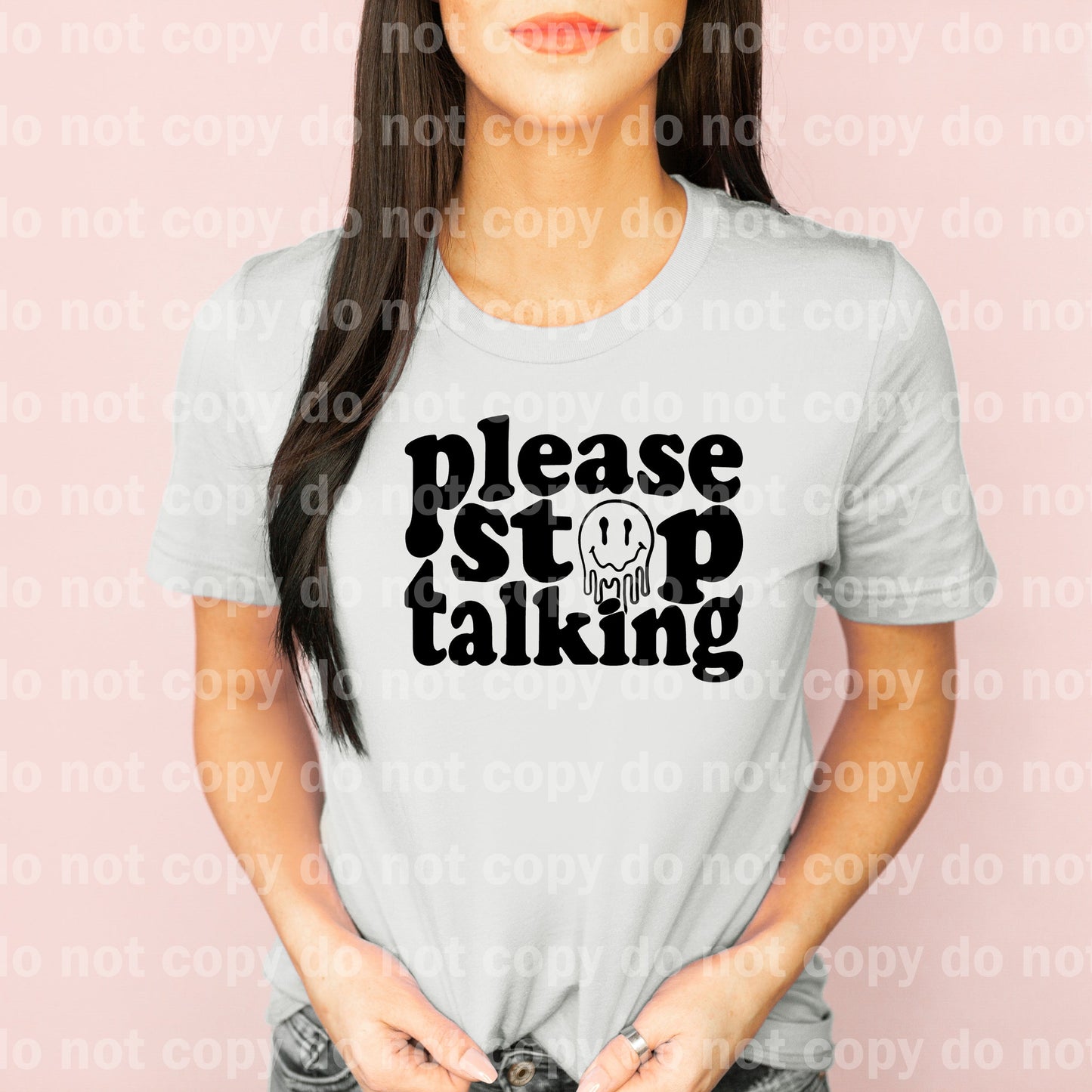 Please Stop Talking Black/Yellow Dream Print or Sublimation Print