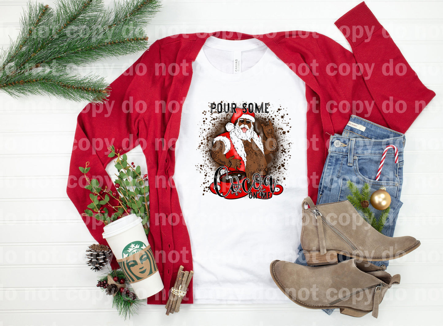 Pour Some Cocoa On Me Dark Santa Dream Print or Sublimation Print