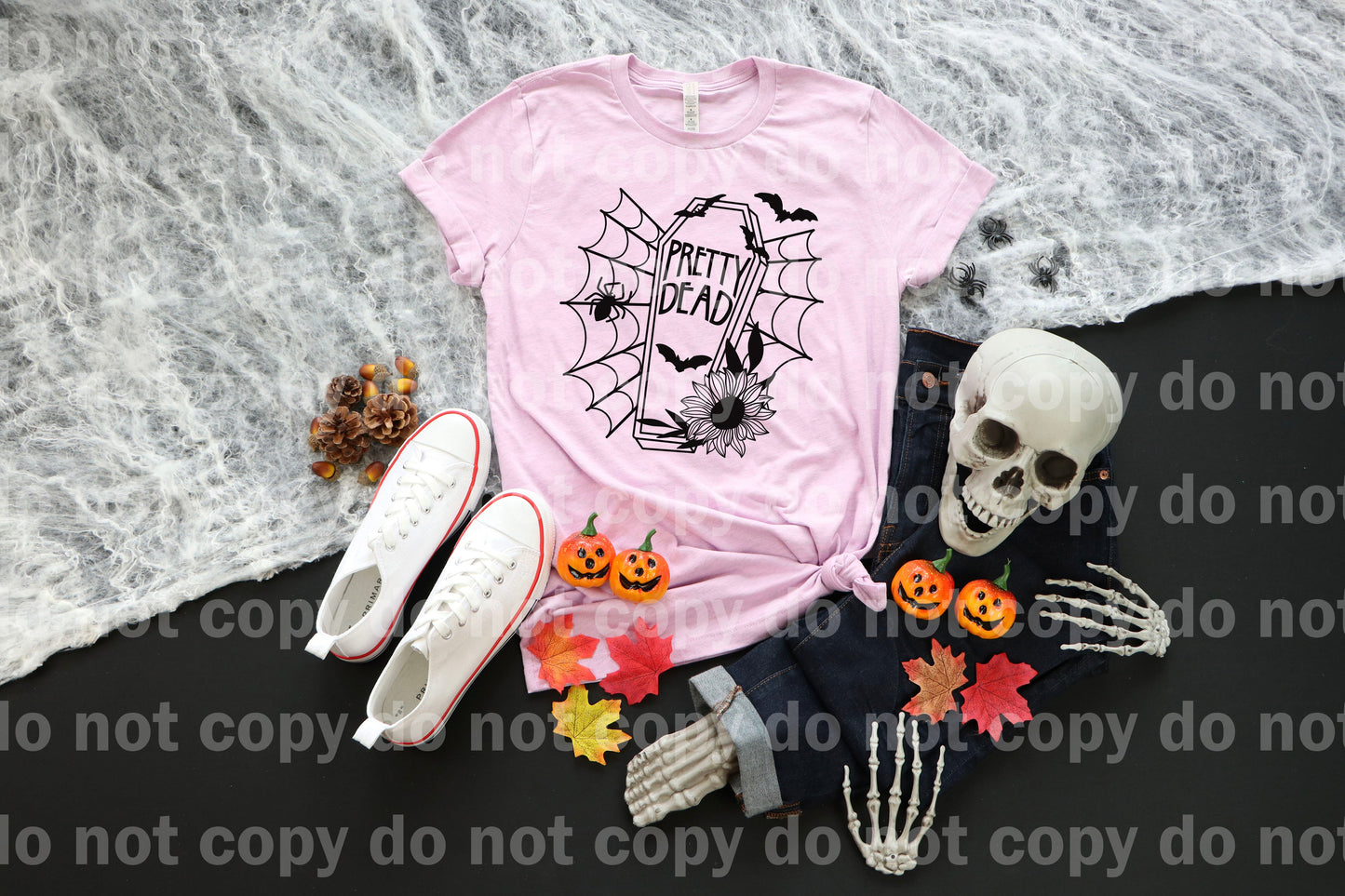 Pretty Dead Spider Web Coffin Flower Dream Print or Sublimation Print