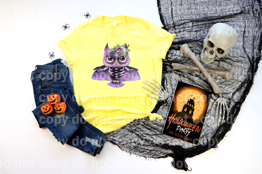 Pretty Skeleton Owl Purple Dream Print or Sublimation Print