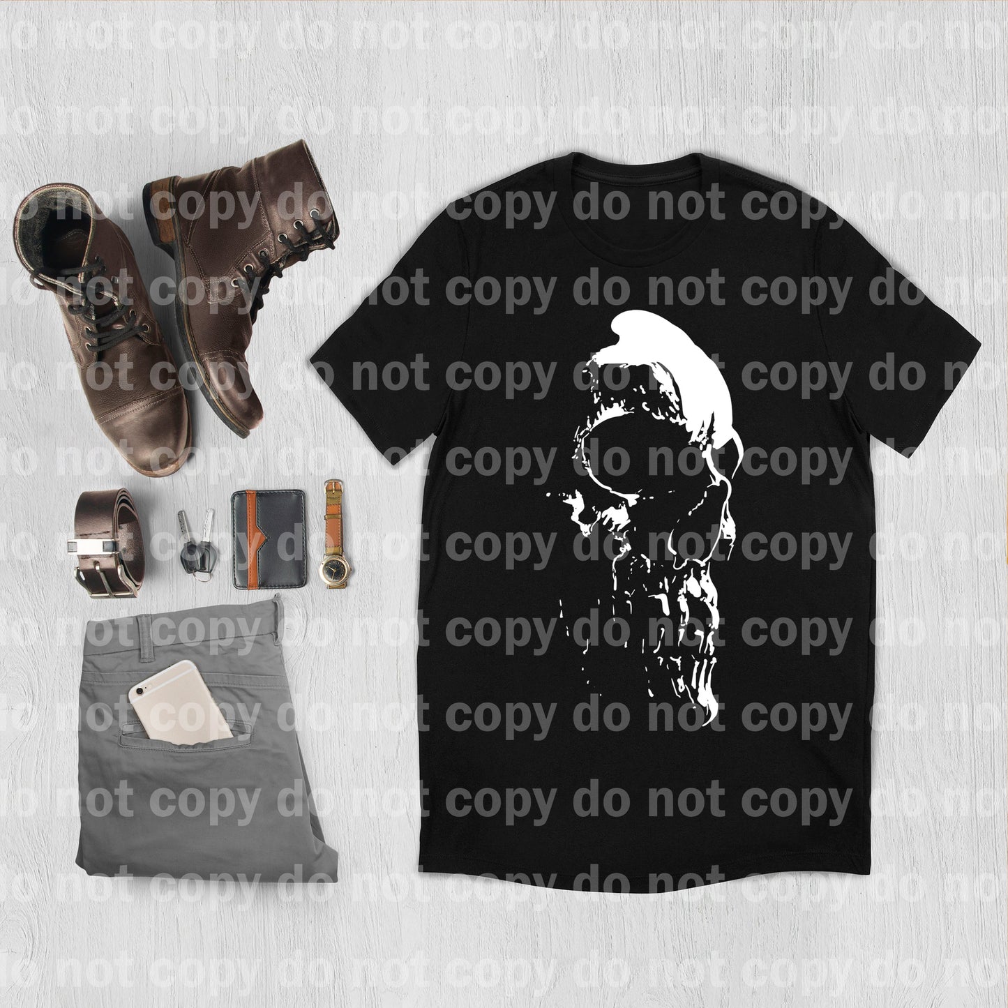Side View White Skull Dream Print