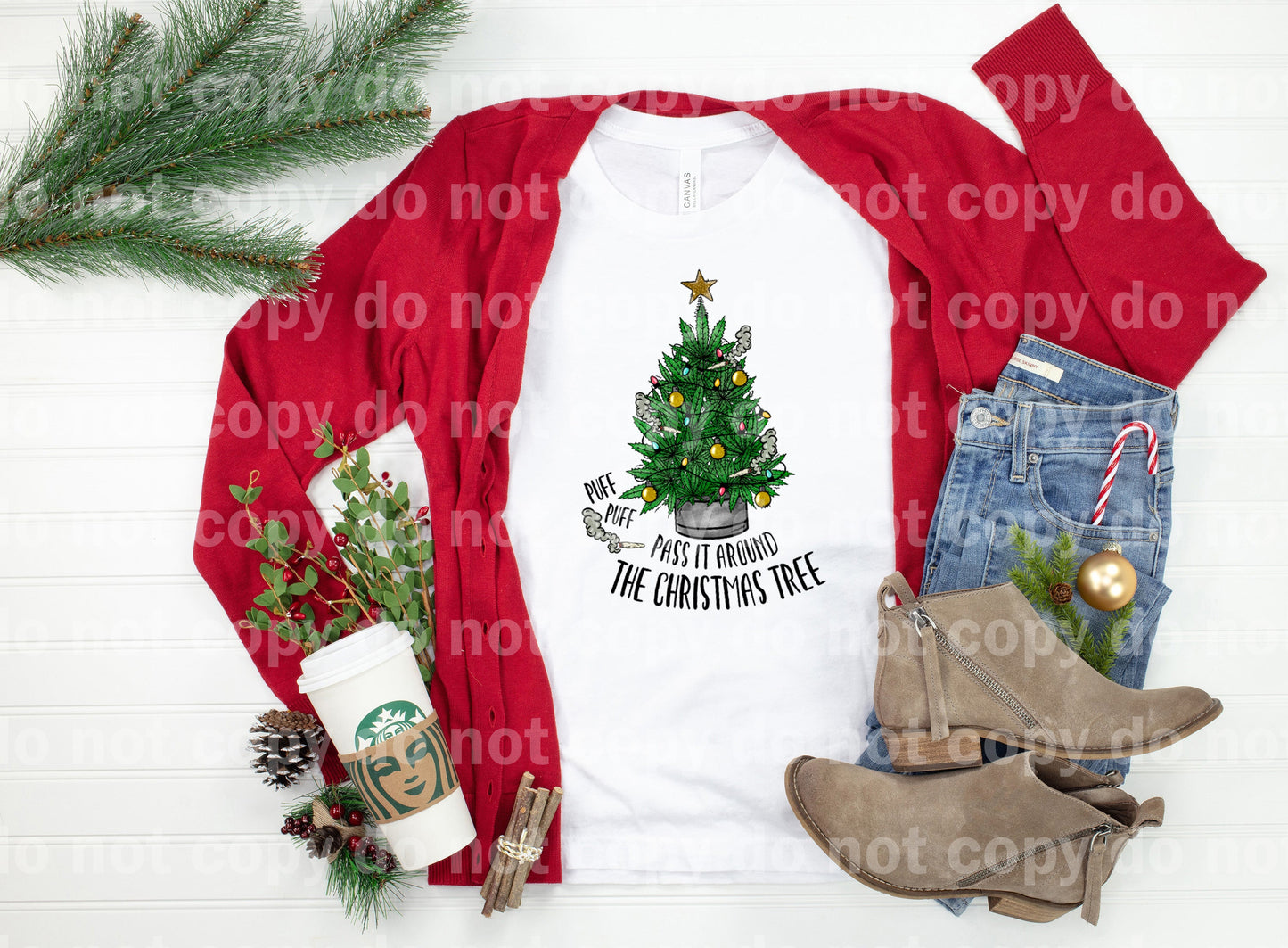 Puff Puff Pass It Around The Christmas Tree Dream Print or Sublimation Print