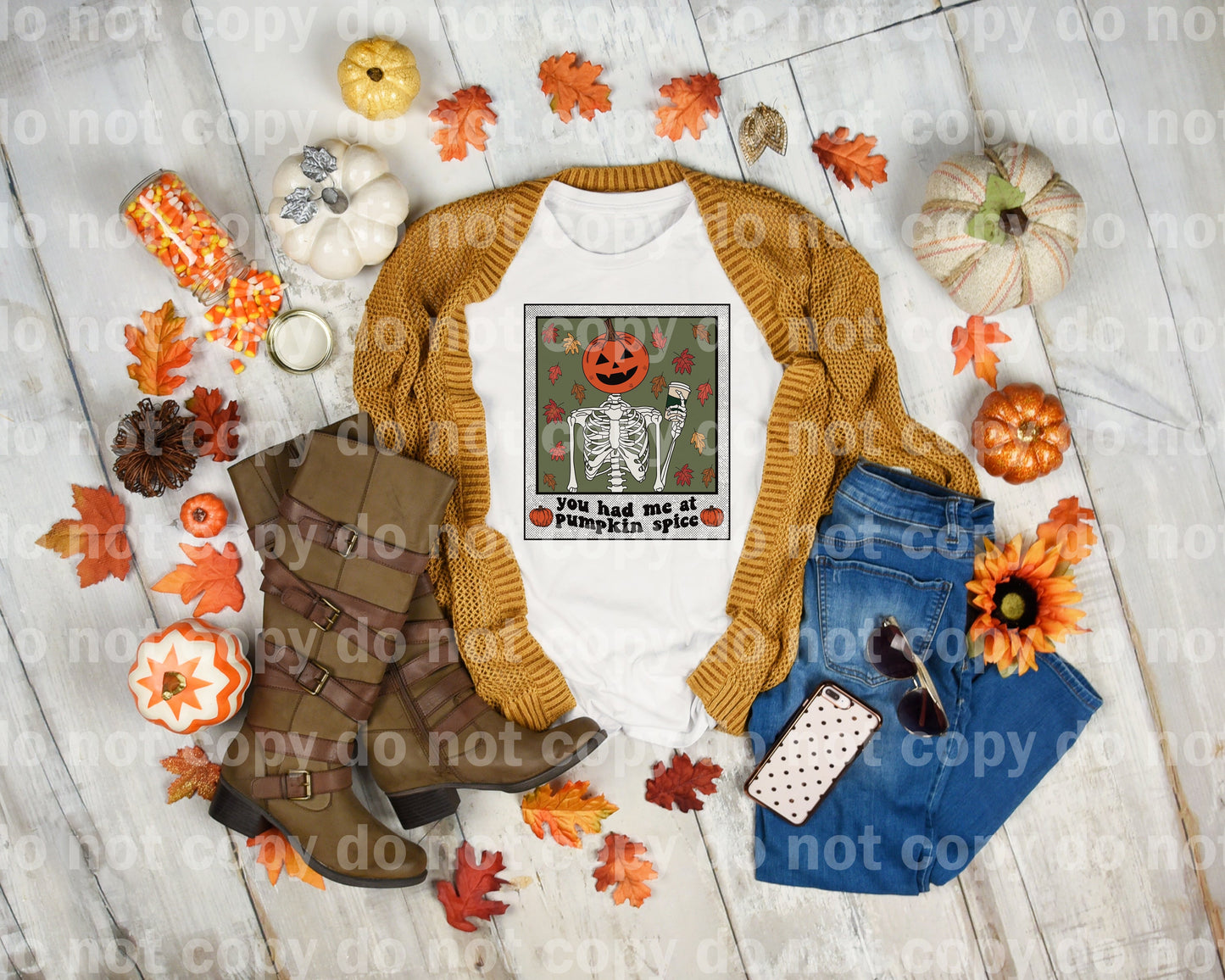 You Had Me At Pumpkin Spice Card Full Color/One Color Dream Print or Sublimation Print