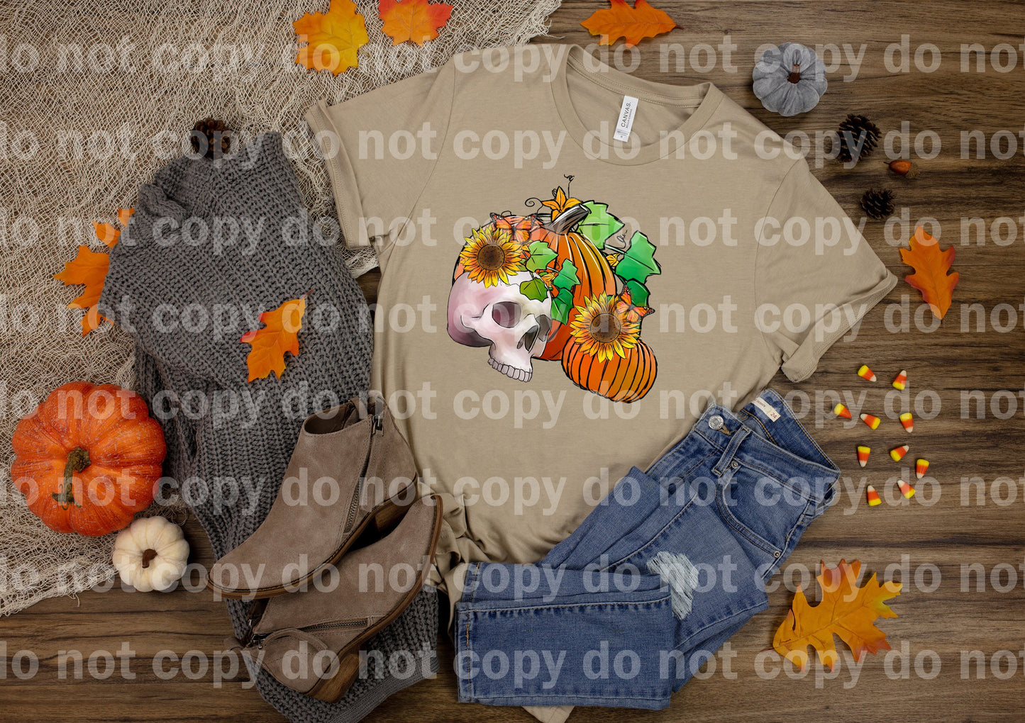 Pumpkin And Skull Dream Print or Sublimation Print