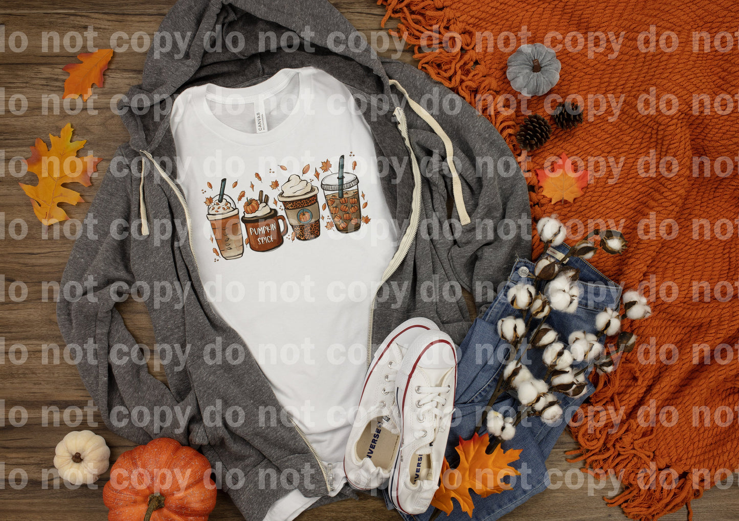 Pumpkin Spice Latte And Leaves Dream Print or Sublimation Print