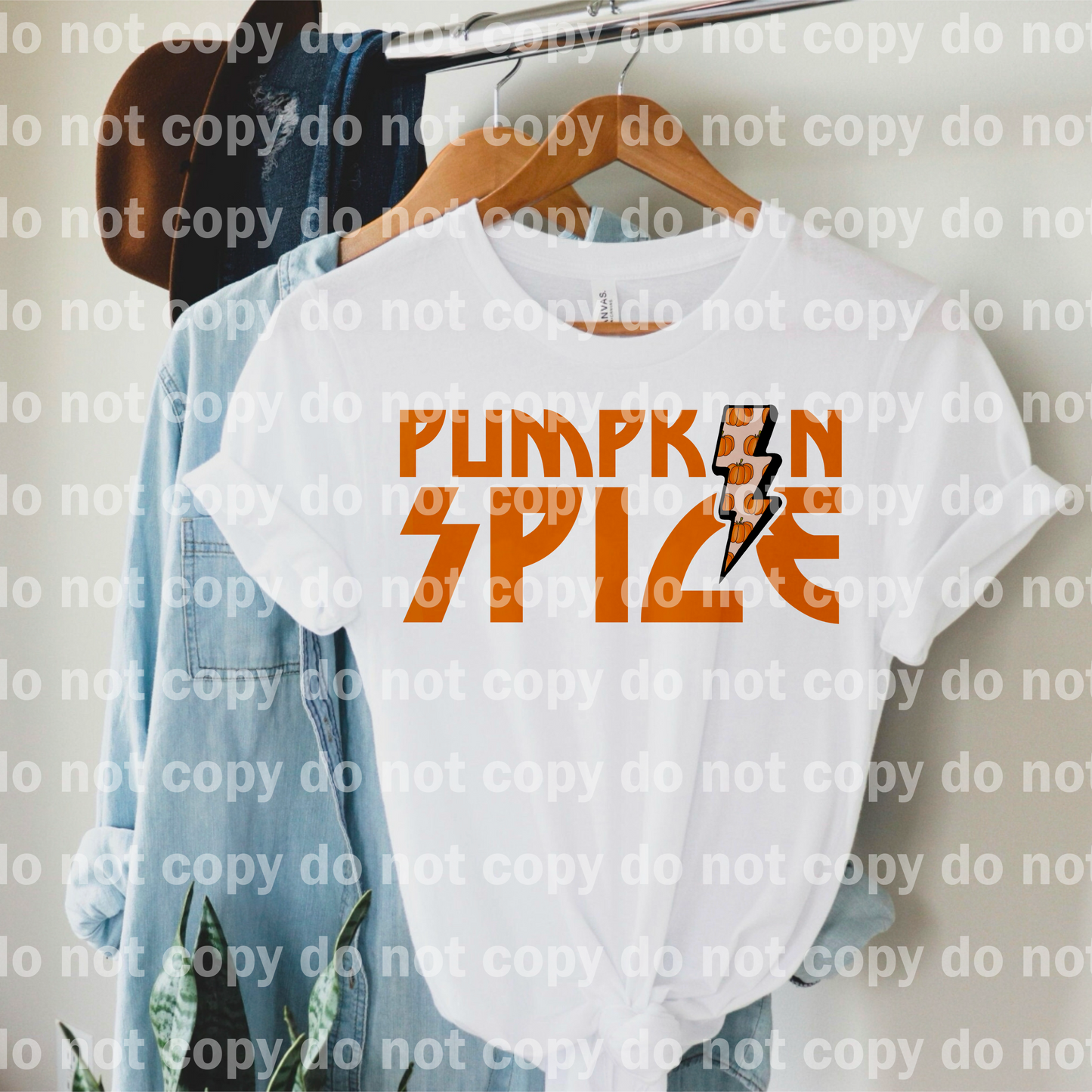 Pumpkin Spice Lightning Bolt Full Color/One Color Dream Print or Sublimation Print