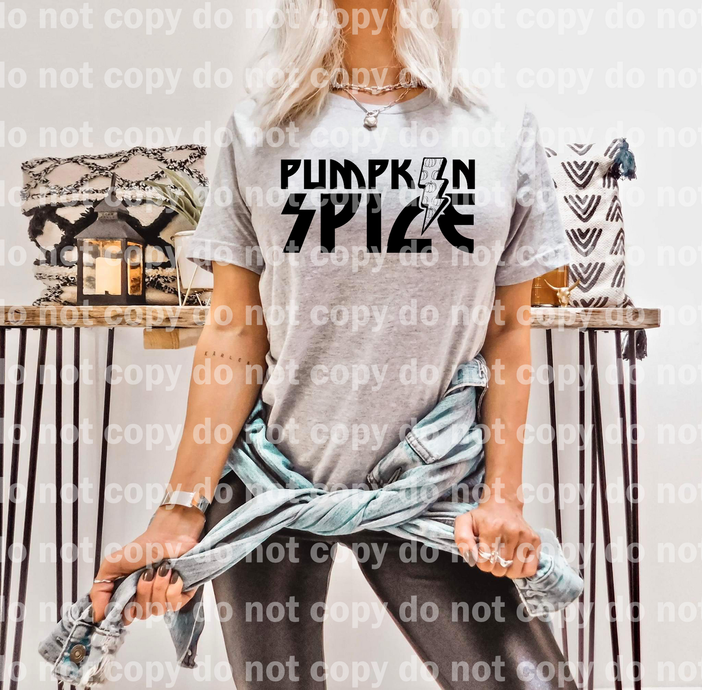 Pumpkin Spice Lightning Bolt Full Color/One Color Dream Print or Sublimation Print