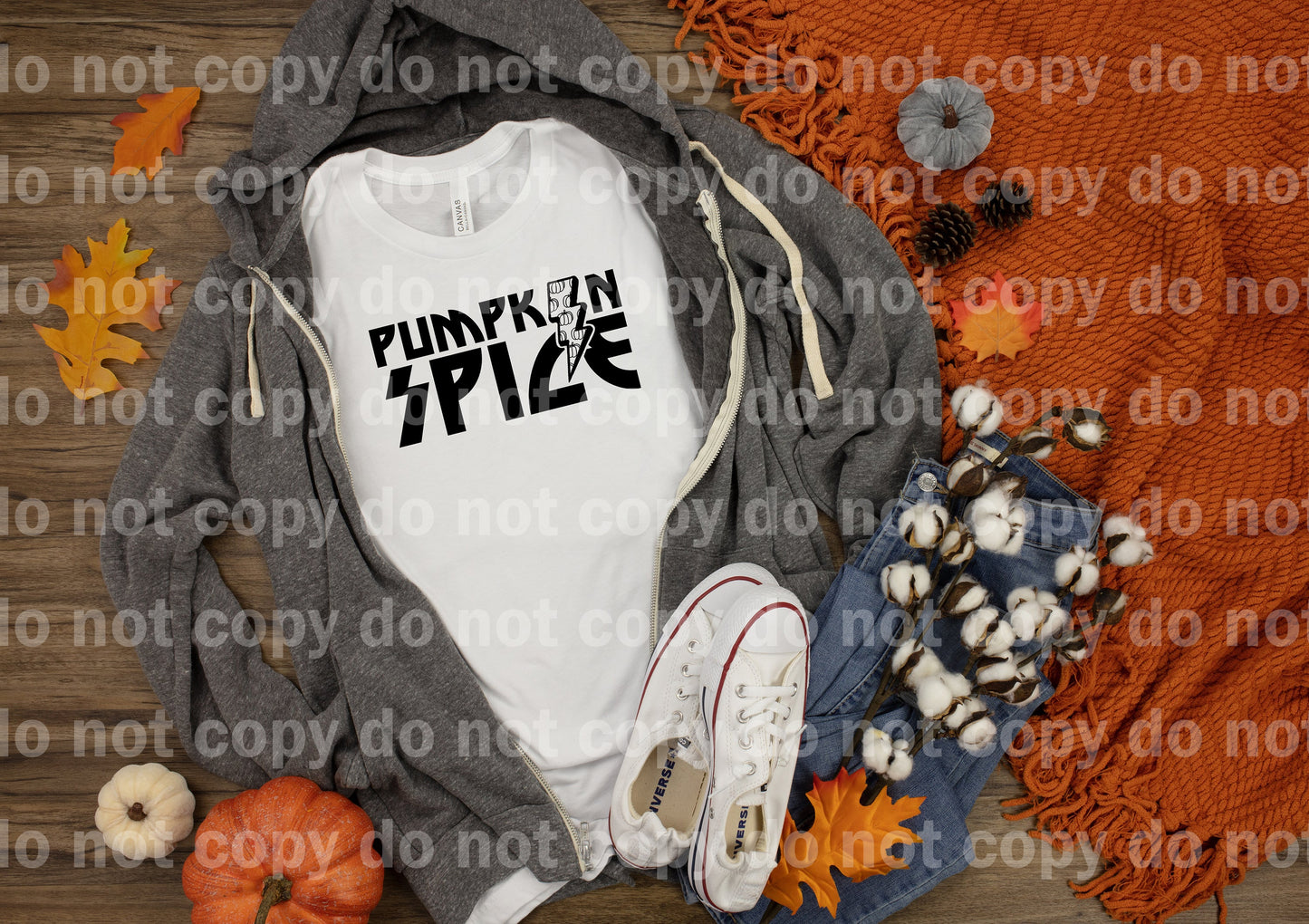 Pumpkin Spice Lightning Bolt Full Color/One Color Dream Print or Sublimation Print