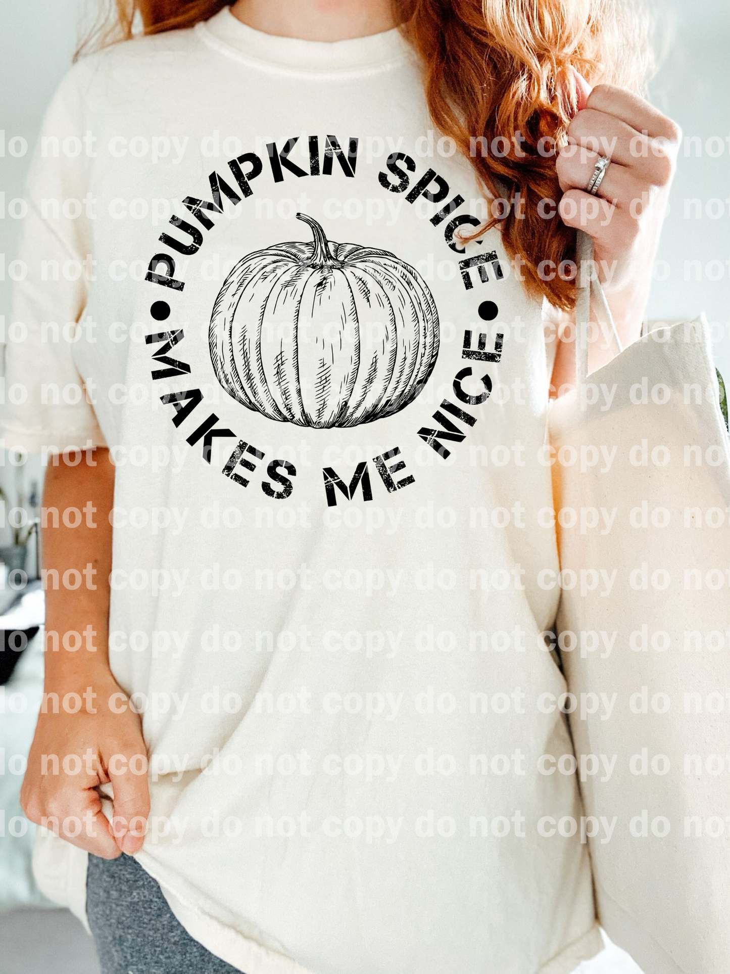 Pumpkin Spice Makes Me Nice Full Color/One Color Dream Print or Sublimation Print