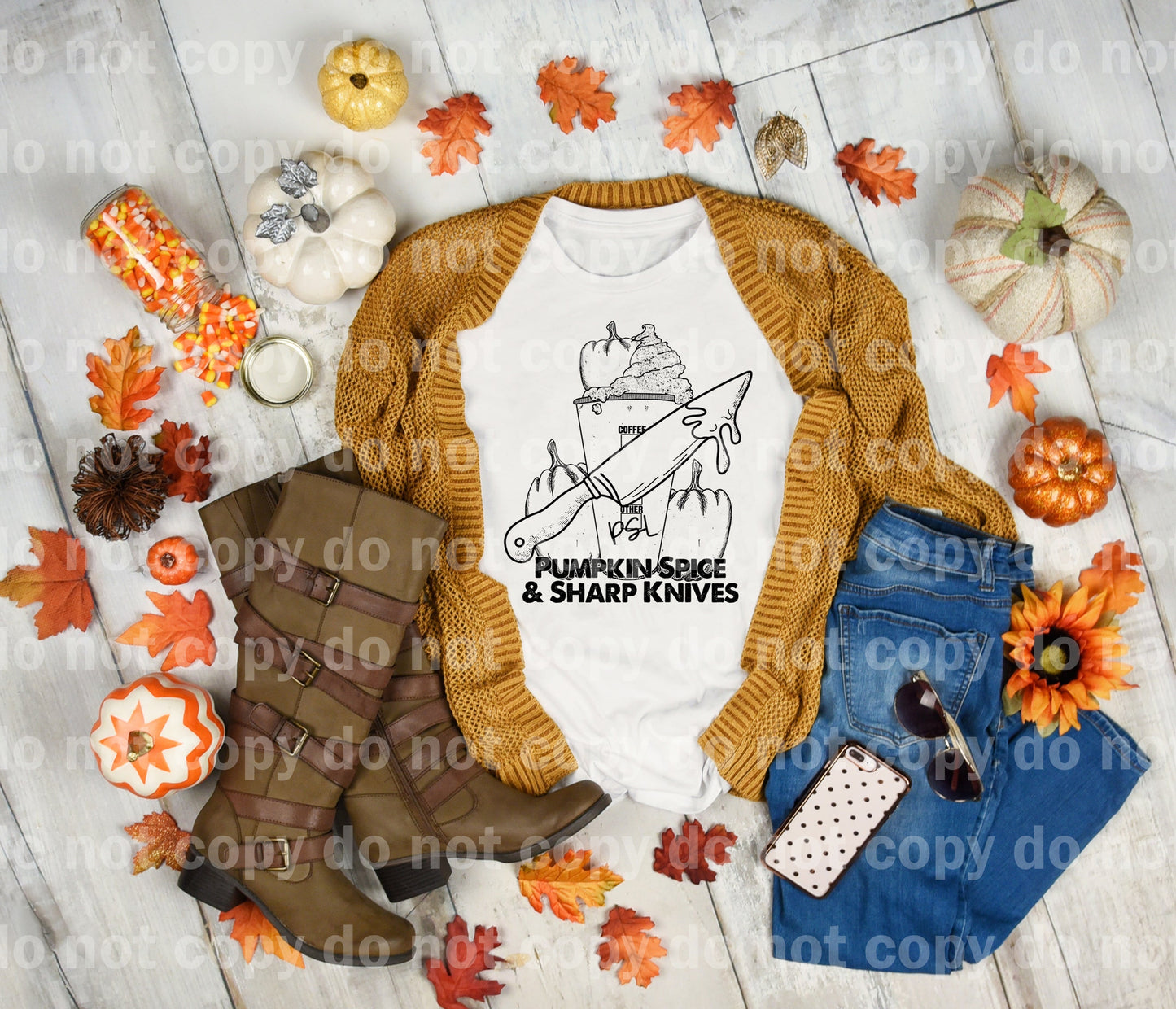 Pumpkin Spice Sharp Knives Full Color/One Color Dream Print or Sublimation Print