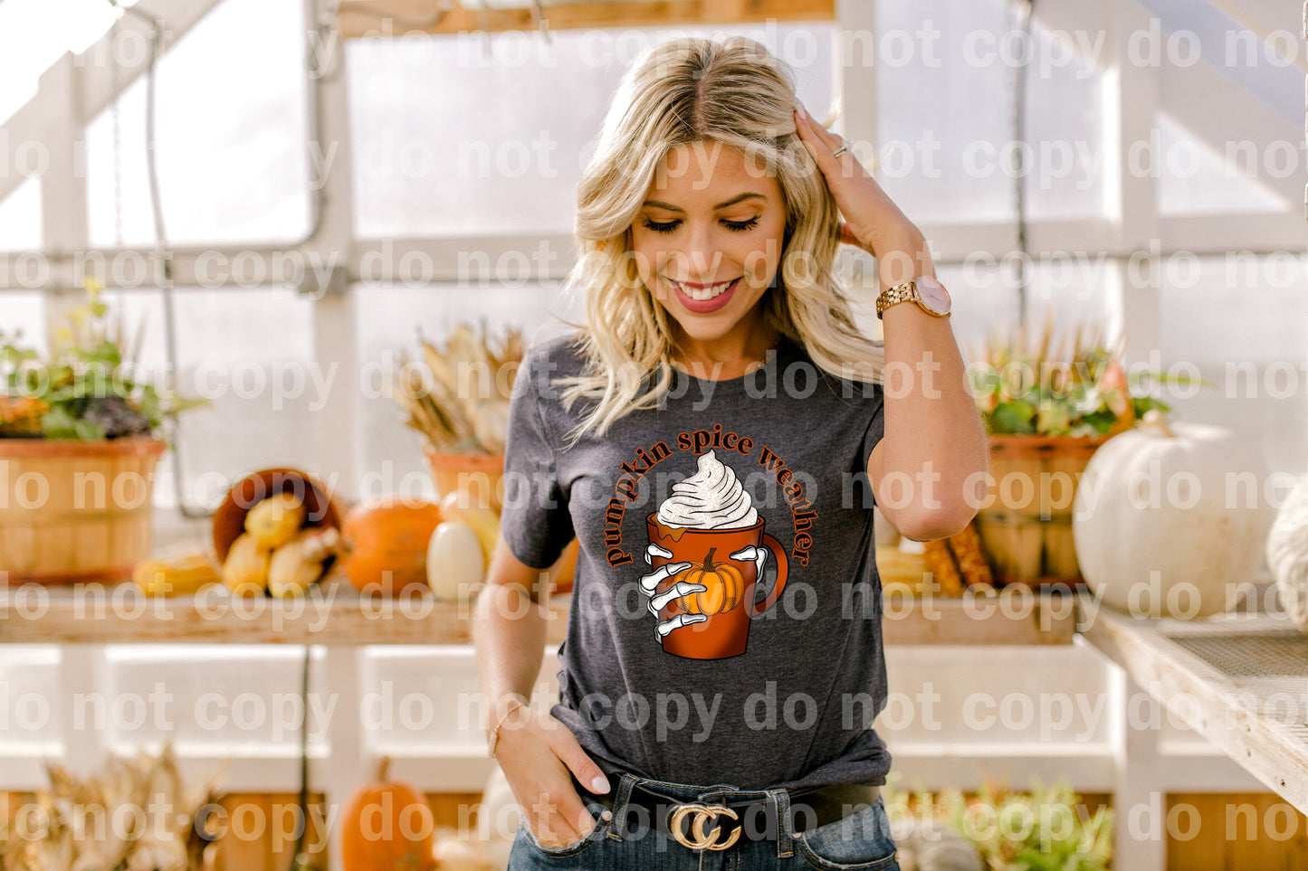 Pumpkin Spice Weather Skellie Full Color/One Color Dream Print or Sublimation Print