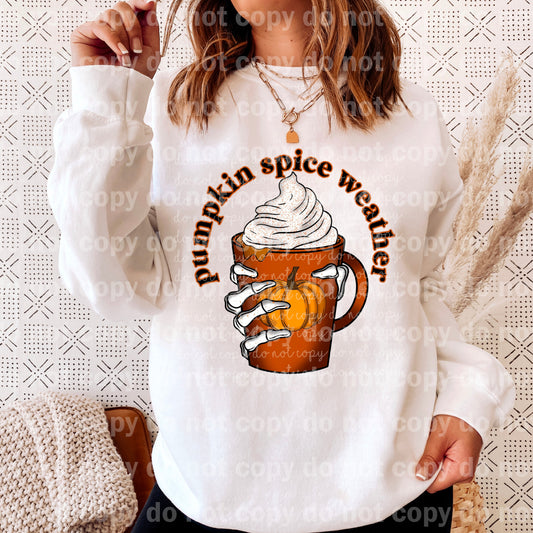 Pumpkin Spice Weather Skellie Full Color/One Color Dream Print or Sublimation Print