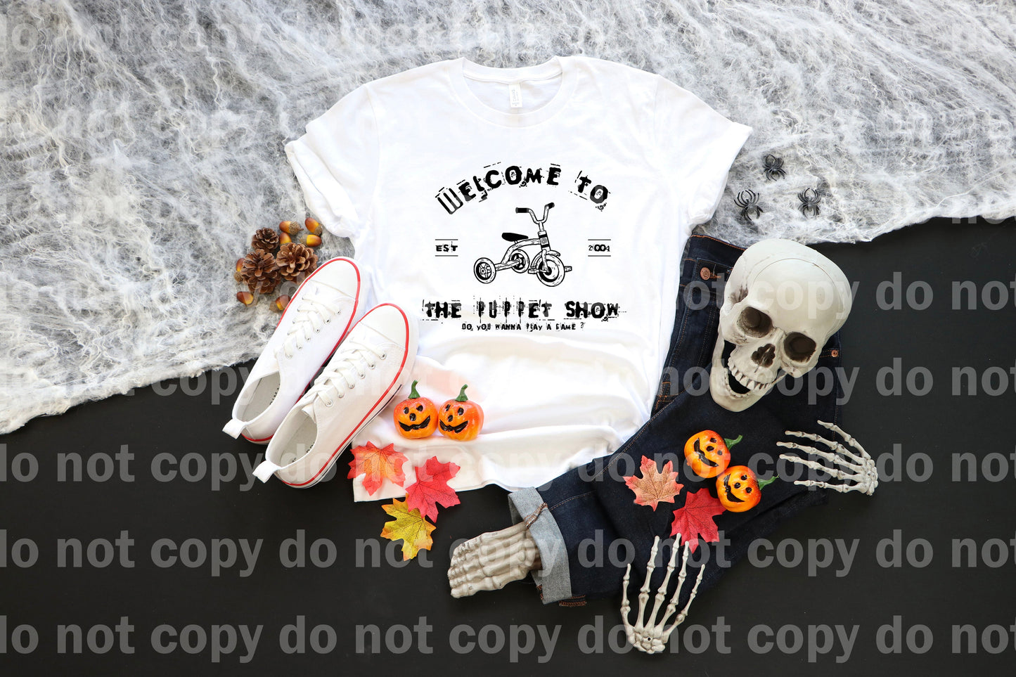 Welcome To The Puppet Show You Wanna Play A Game Black/White Dream Print or Sublimation Print