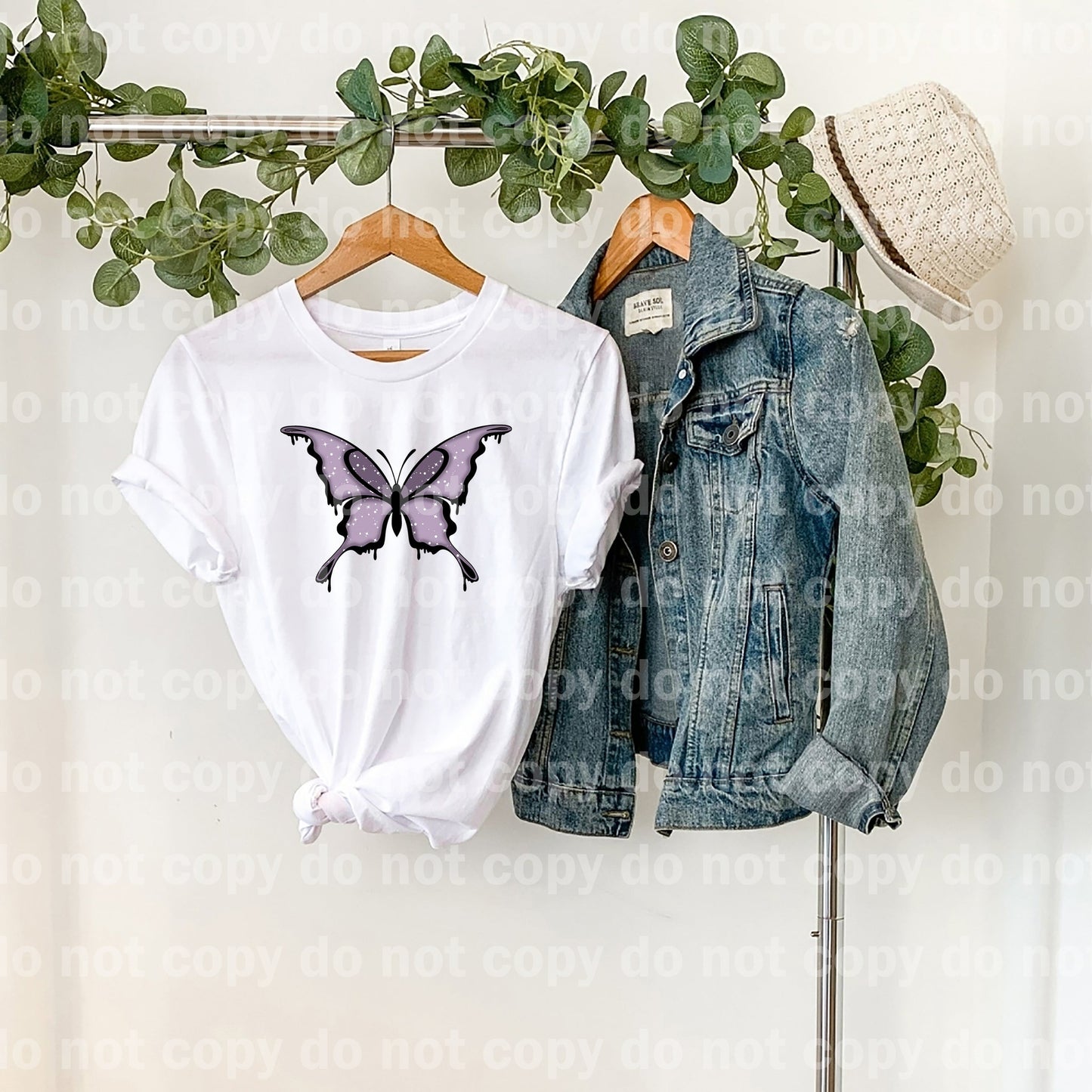 Purple Shiny Butterfly Dream Print or Sublimation Print