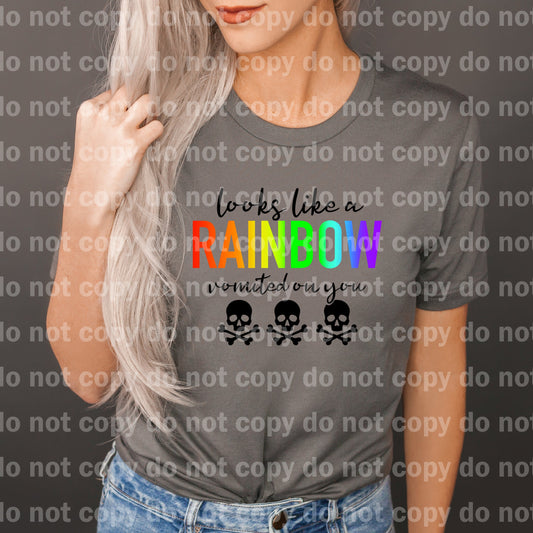 Looks Like A Rainbow Vomited On You Black/White Dream Print or Sublimation Print