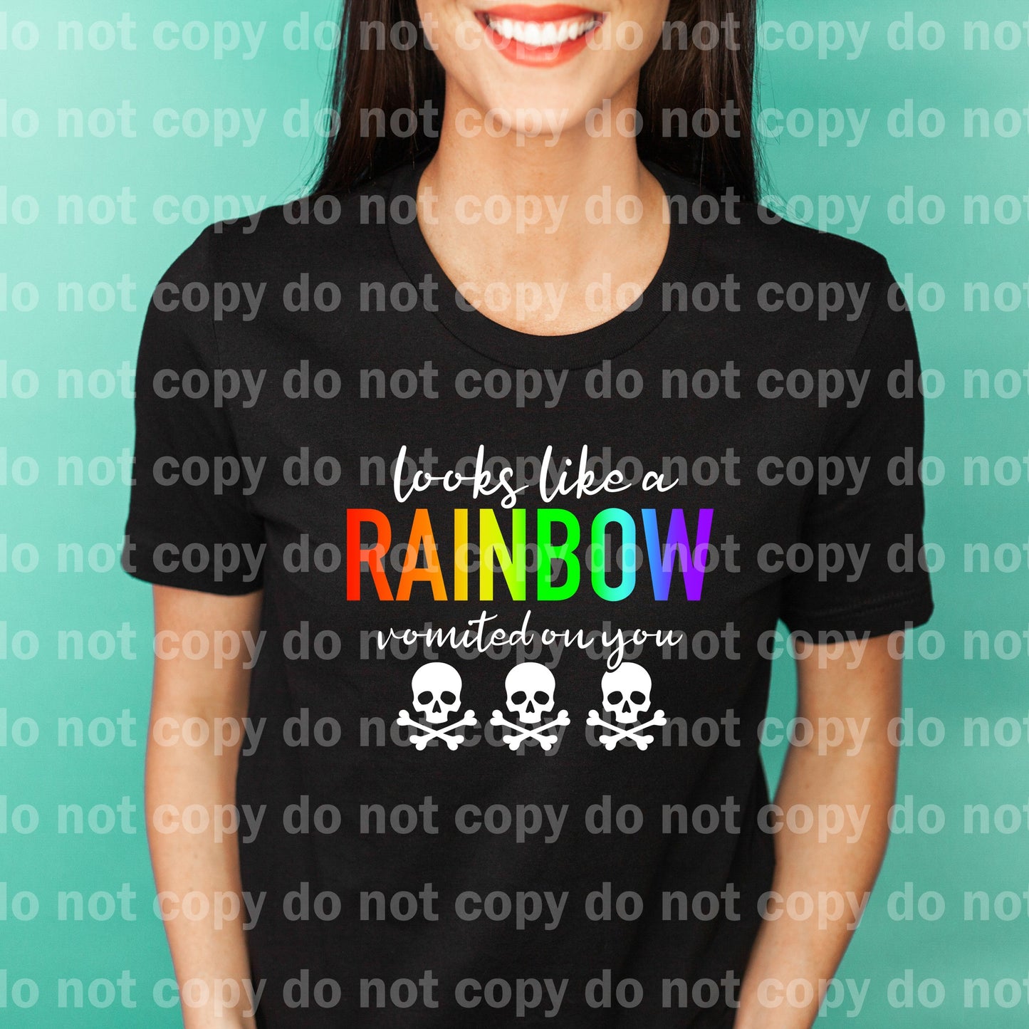 Looks Like A Rainbow Vomited On You Black/White Dream Print or Sublimation Print
