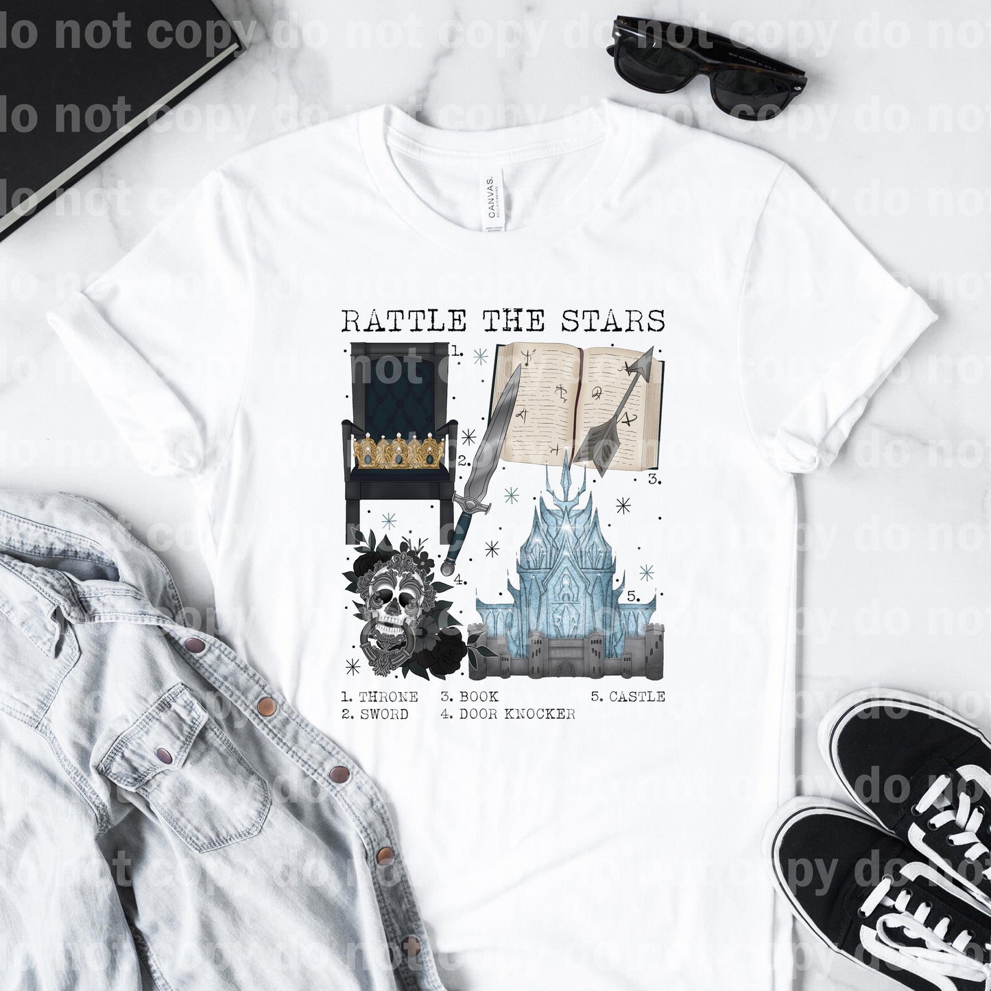 Rattle the Stars Throne Sword Book Door Knocker Castle Dream Print or Sublimation Print