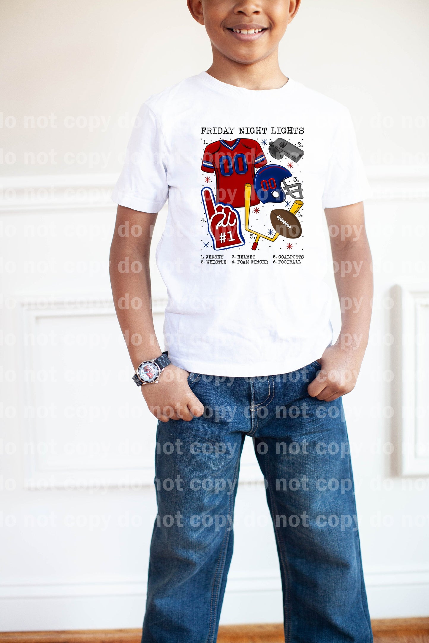Friday Night Lights Football Chart Red And Blue Dream Print or Sublimation Print