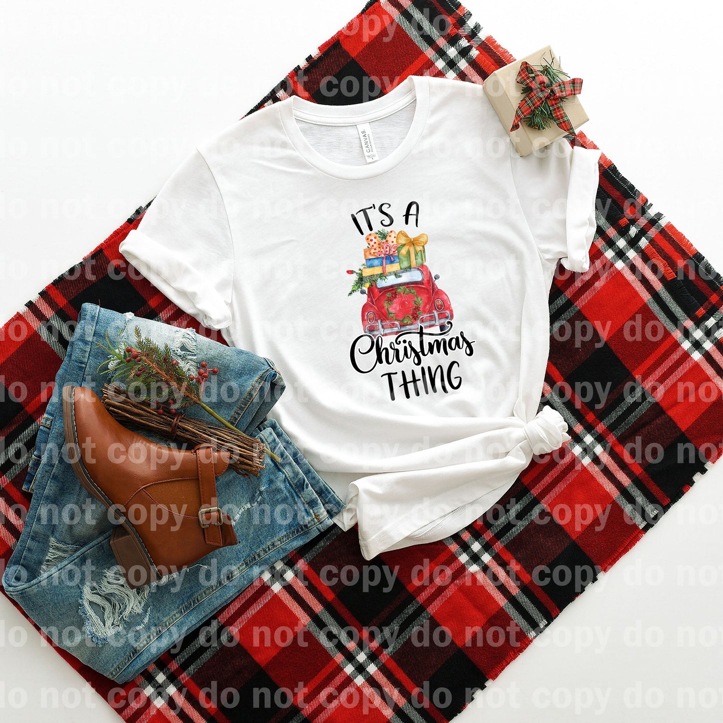 Red Car It's A Christmas Thing Dream Print or Sublimation Print